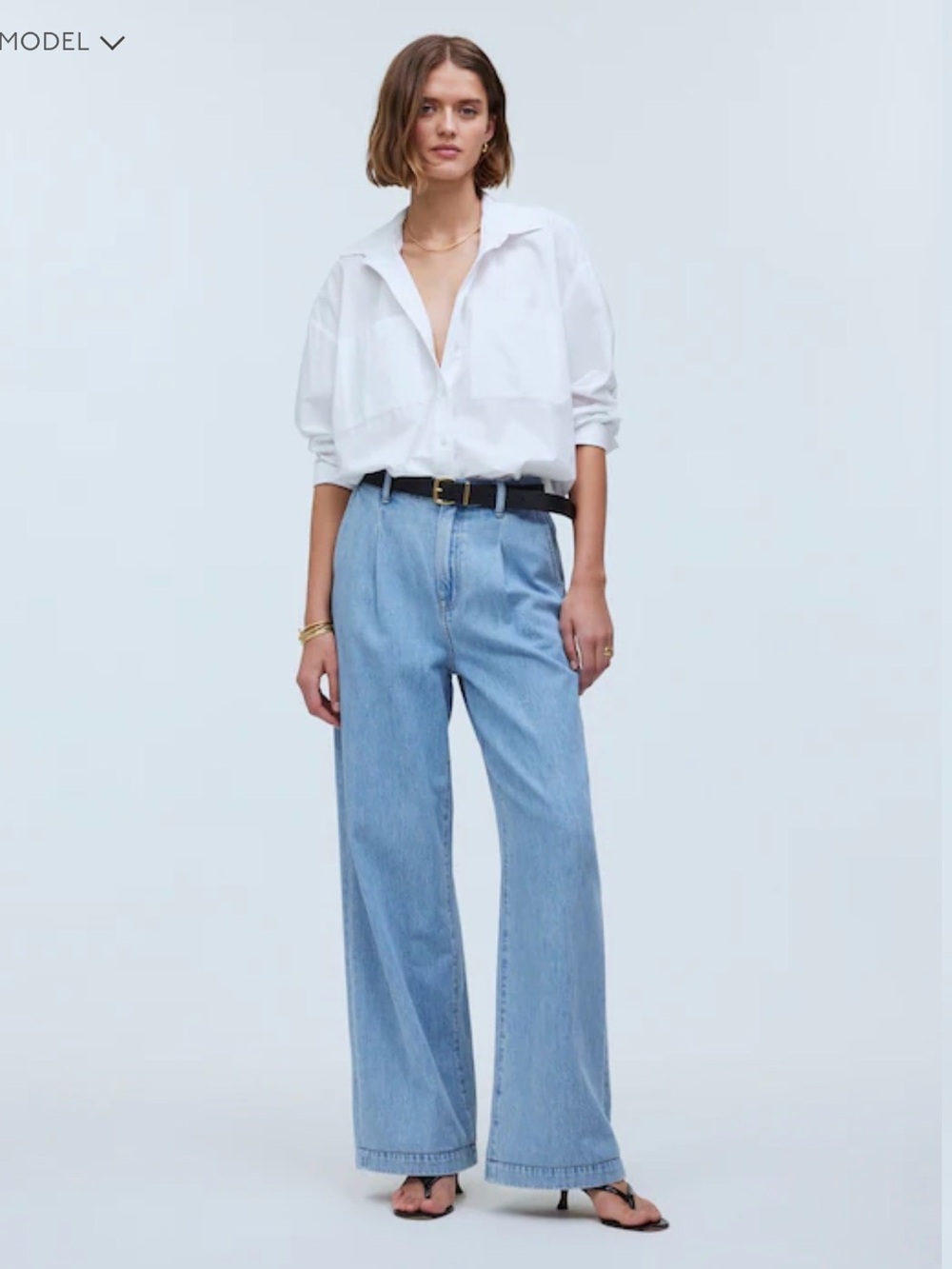 Like New Madewell The Harlow Wide Leg Jeans in Airy Sz 29